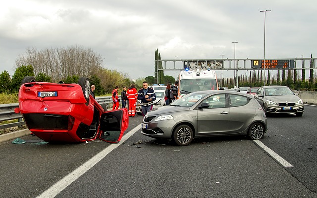 auto nehoda na dálnici